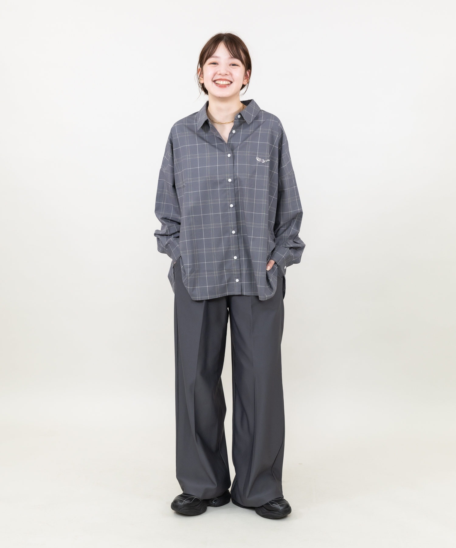 旭山動物園応援商品】キタキツネチェックシャツ / meeny miny | IKG