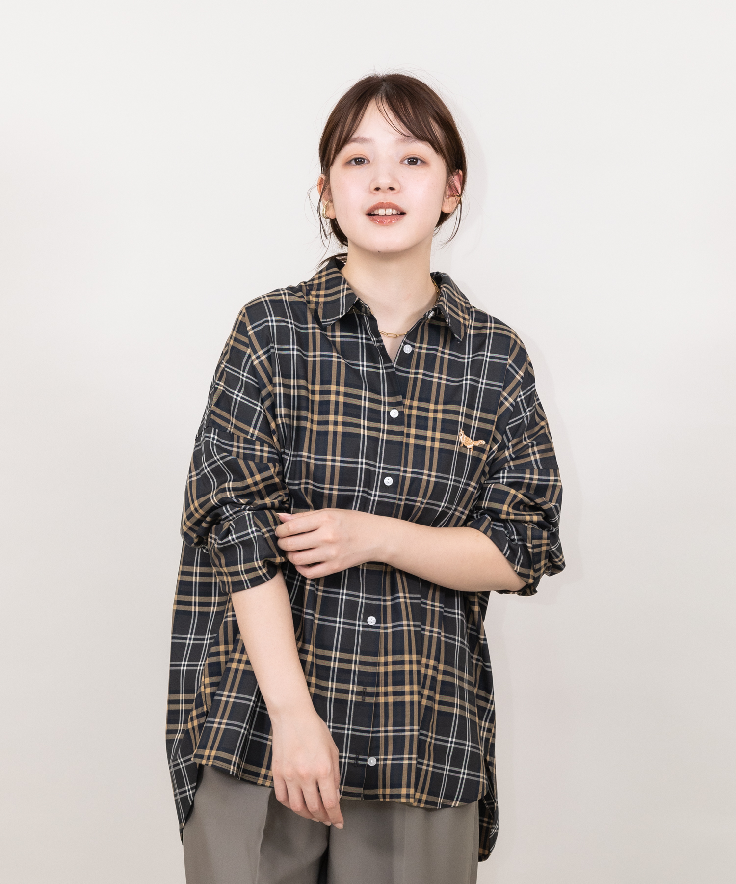 旭山動物園応援商品】キタキツネチェックシャツ / meeny miny | IKG