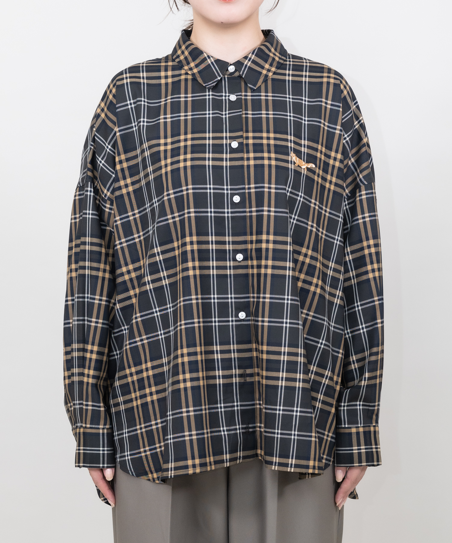 旭山動物園応援商品】キタキツネチェックシャツ / meeny miny | IKG