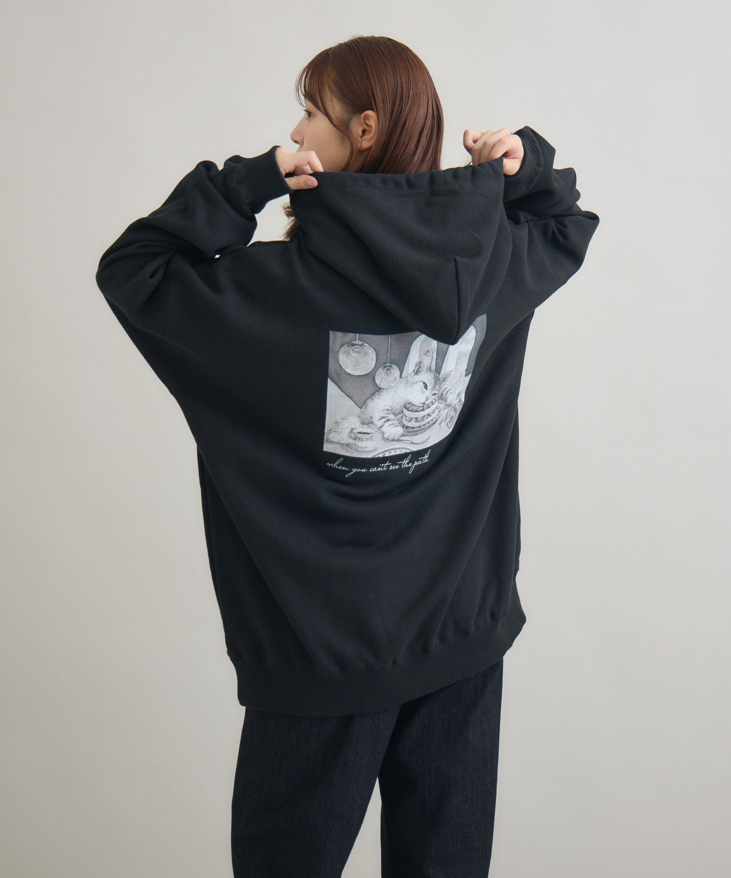 道が見えない時は” バックプリントパーカー / meeny miny | IKG crossing