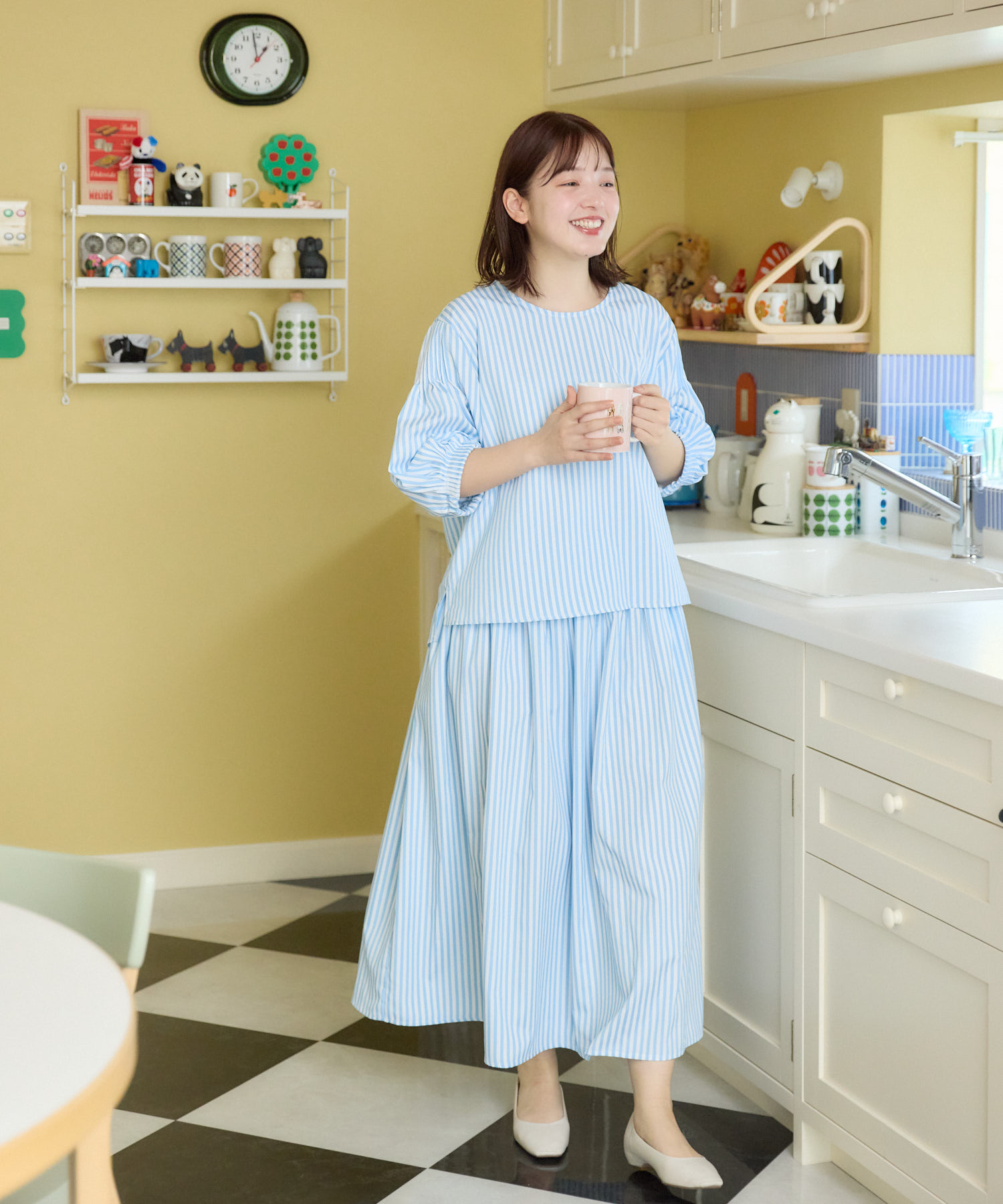 EISO KONDO ストライプロングベスト Mサイズ 麻混のロングベスト 436-02 Series | かぐらやONLINE SHOP