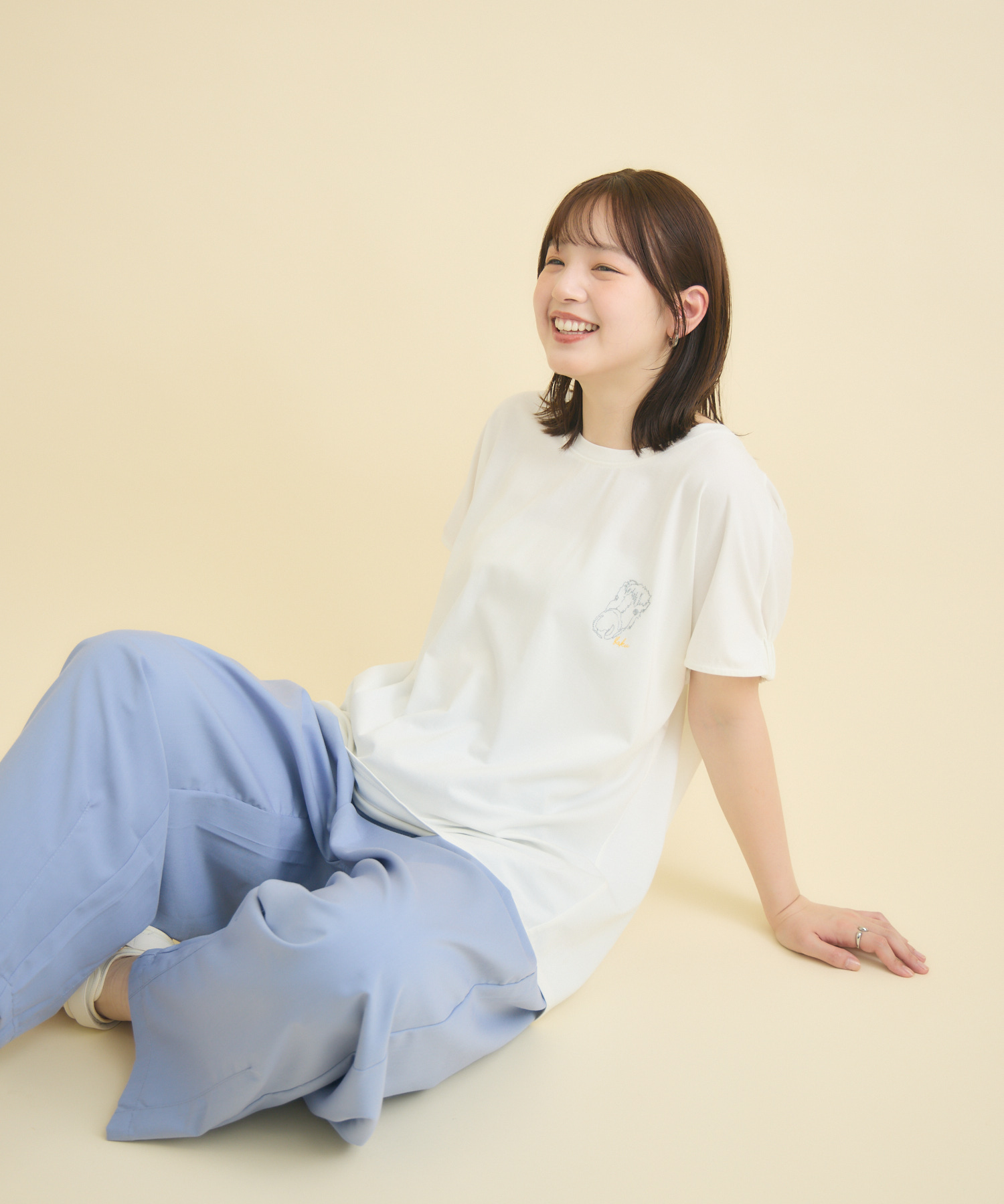 おひさま牧場】「バク」ワンポイント刺繍Tシャツ / meeny miny | IKG