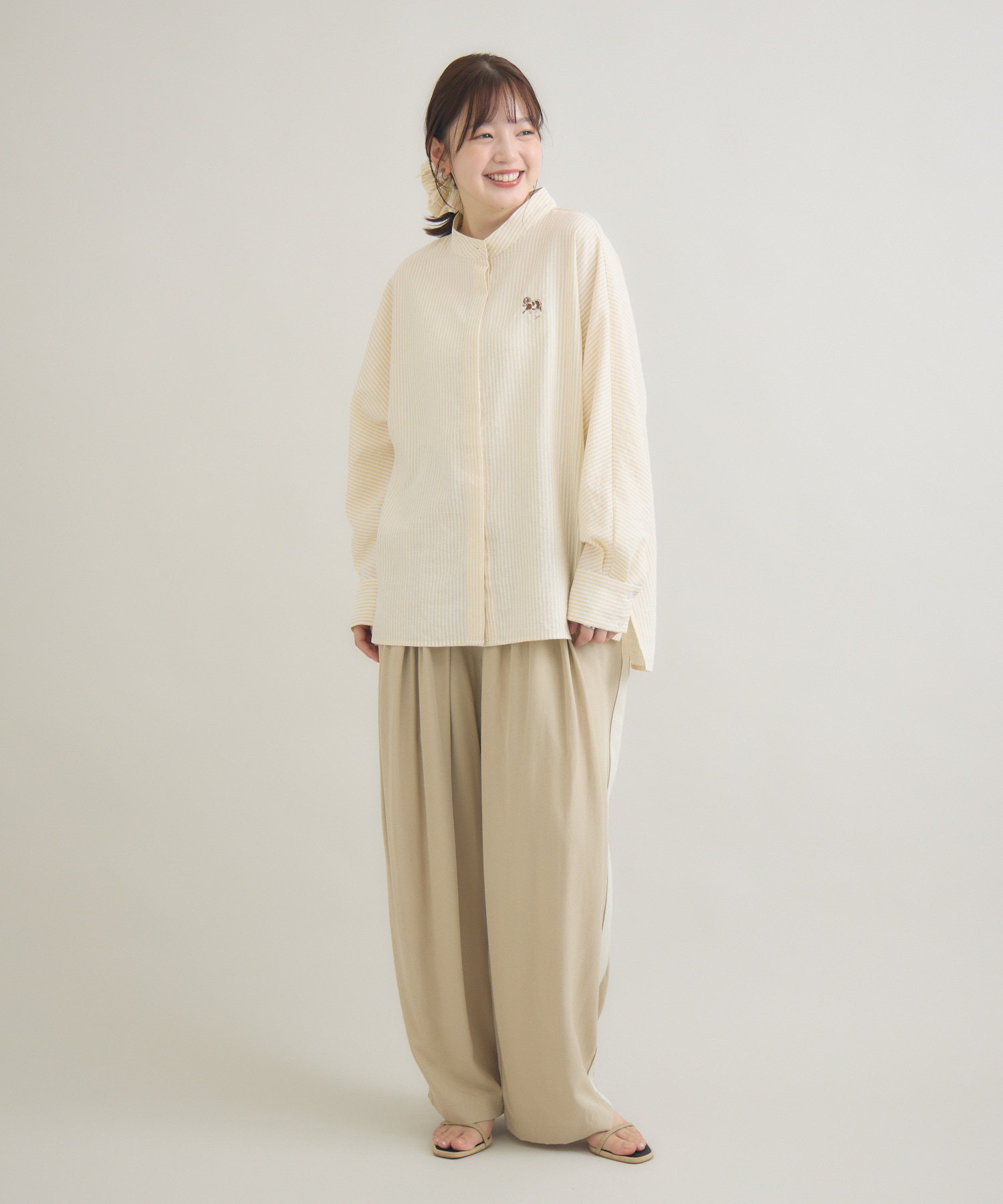 おひさま牧場】ストライプシャツ 「ルパン」刺繍 / meeny miny | IKG