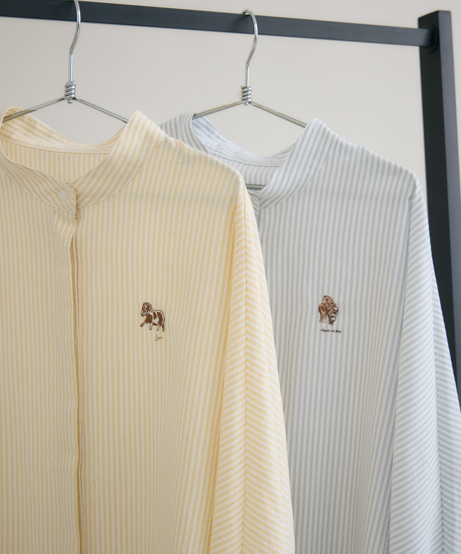 おひさま牧場】ストライプシャツ 「ルパン」刺繍 / meeny miny | IKG